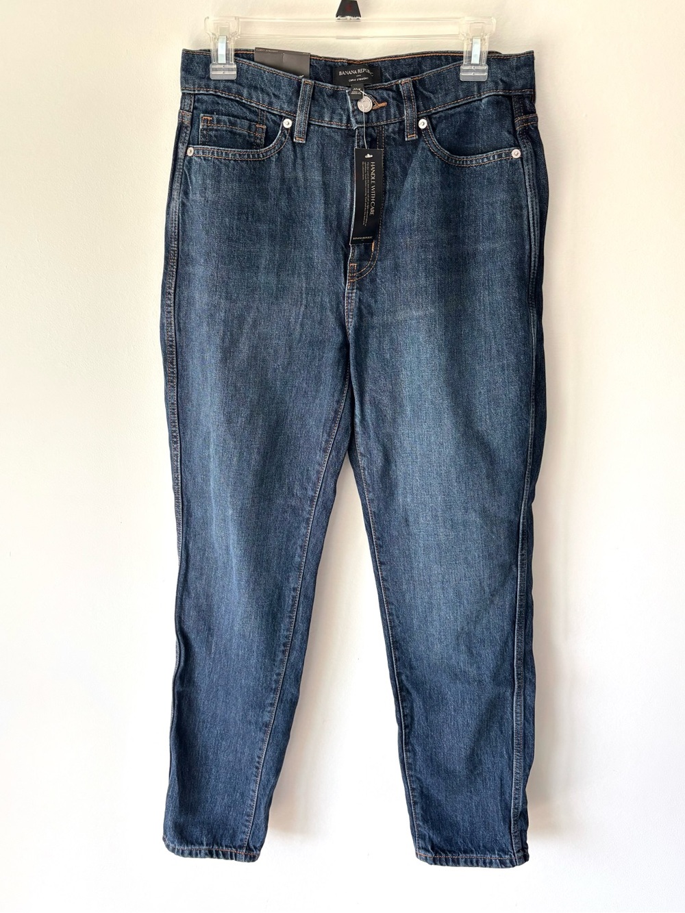 Banana Republic Curvy Straight High Rise Ankle Jeans Dark Wash Denim NWT